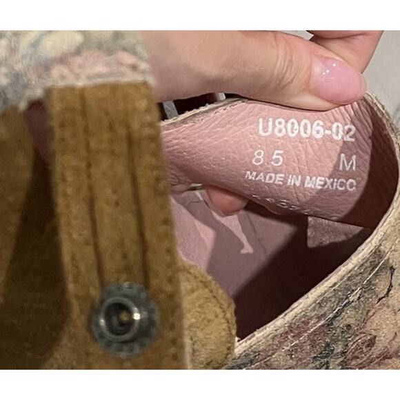 Miss Macie Floral Pointed Toe Fringe Detail Women's Booties Shoes Size 8.5 - Picture 5 of 7